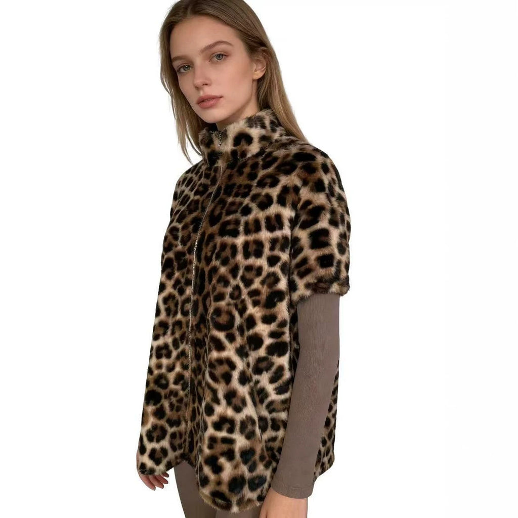 Manteau pour femmes en peluche mi-longueur