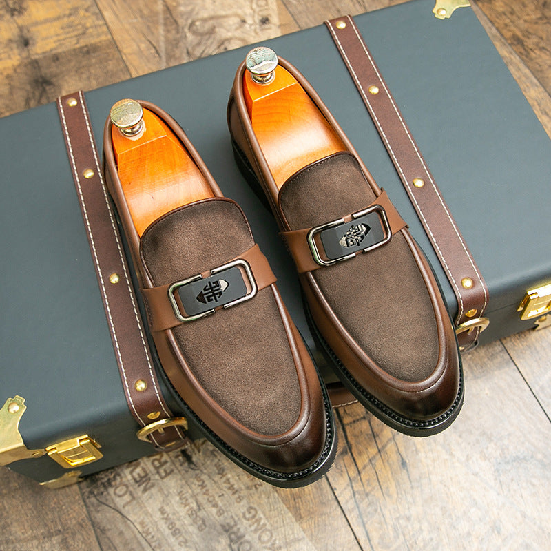 Chaussures en cuir pour hommes Plus-Taille