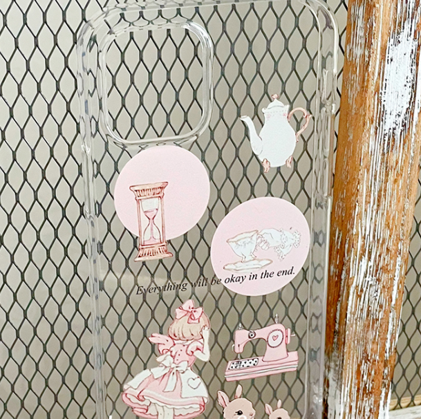 Affaire téléphonique transparente pour fille littéraire