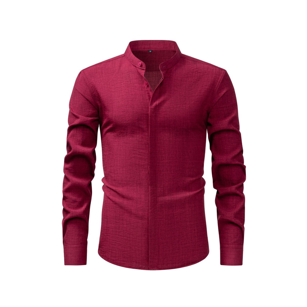 Jiana Linge d'imitation populaire chemise homme avec collier de stand