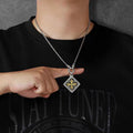 Hommes Personnalisé Collier Mantra à six caractères