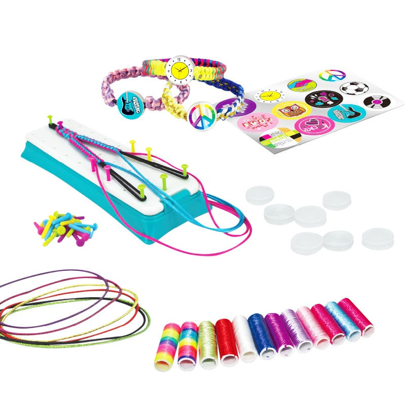 Bracelet d'amitié jouet de tissage pour les enfants bricolage élastique bracelet faisant kit pour les filles