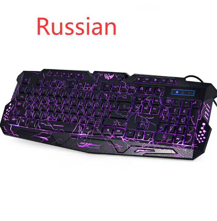 J10 tricolor rétro-éclairage filaire jeu clavier ensemble coloré jeu souris clavier R