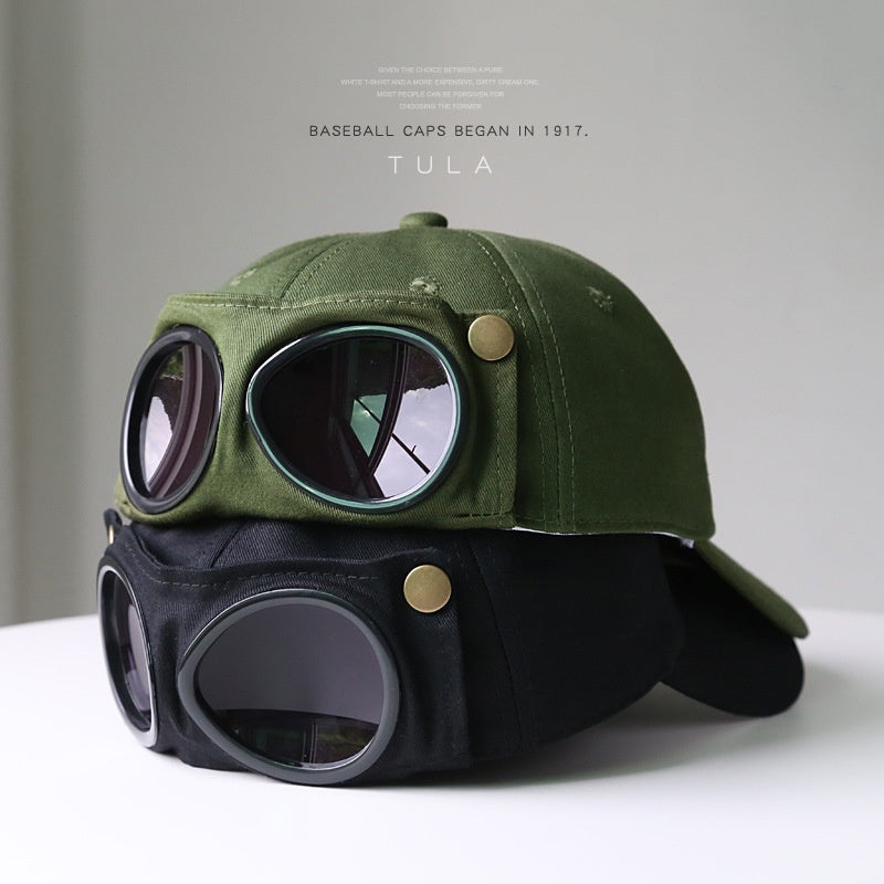 Chapeau Pilote Lunettes personnalisées Casquette Peak Lunettes de soleil masculines Pare-soleil Printemps et été All-m