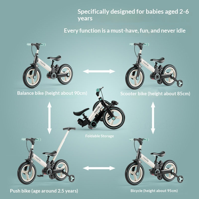 Vélo pliable multifonctionnel 2-en-1