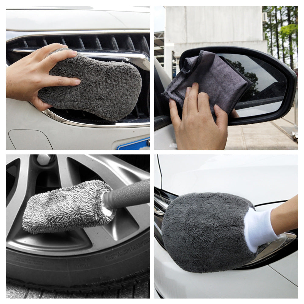 Pinceau de roue à éponge de cire pour le nettoyage de voiture