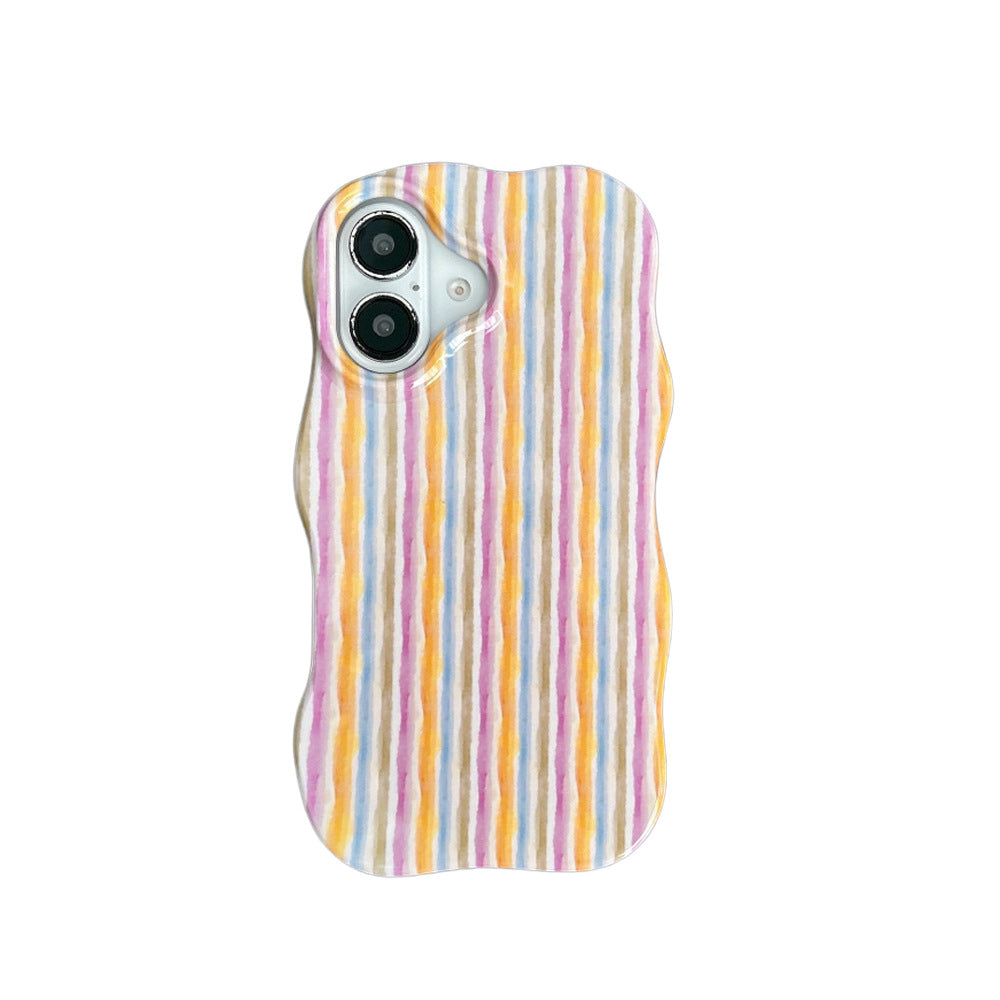 Niche Color Block Scratched Phone Case