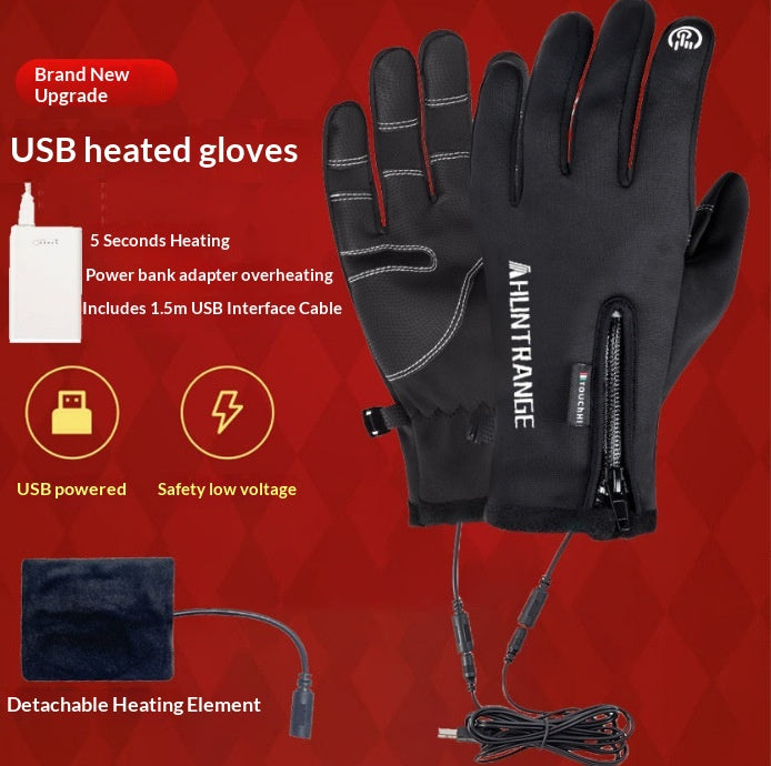 Cyclisme chauffé par USB pour les hommes et les femmes Et des gants en temps froid