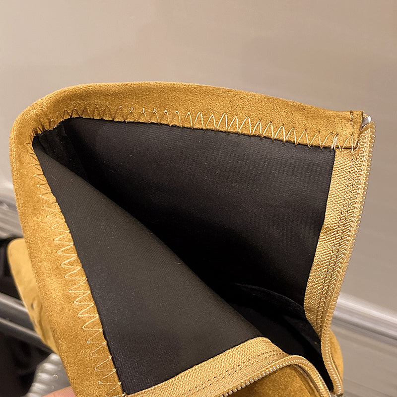 Arrivée d'été British Style Mode confortable pointe pointe talon talon retour zipper Slim A