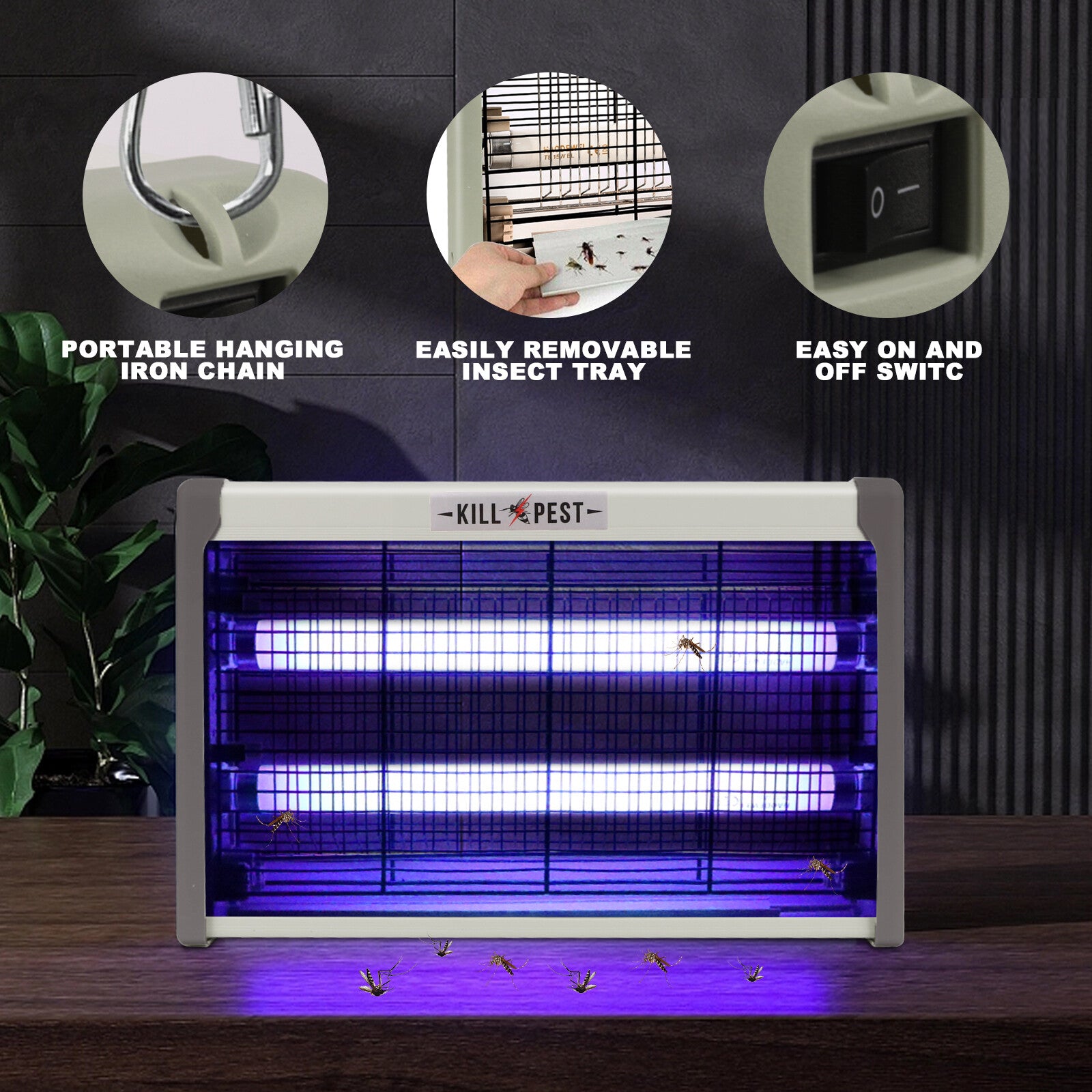 INDUSTRIEL 12W INSECT ELECTRIQUE BUG FLY MOSQUITO KILLER-12w