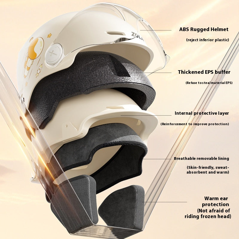 Casque de sécurité de moto électrique pour hommes et femmes