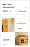 Boîte de chat à simple porte en carton ondulé