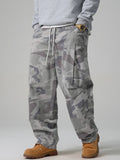 Style américain Retro Cotton Pure Camouflage Pantalon de travail Pied droit Loose Fit with A Tirages