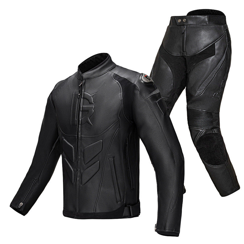 Pantalons en cuir anti-vent pour hommes et femmes