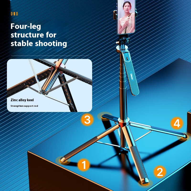 Trépied Bluetooth en live Quadrupod Selfie Stick