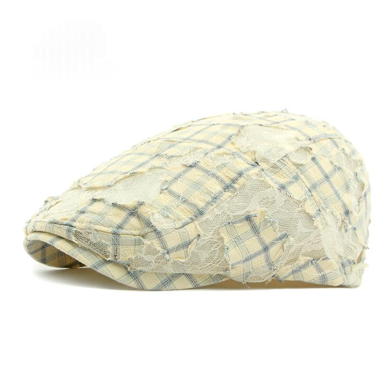Femmes Dentelle Respirante Mesh British-Style Vintage Cap Peaked