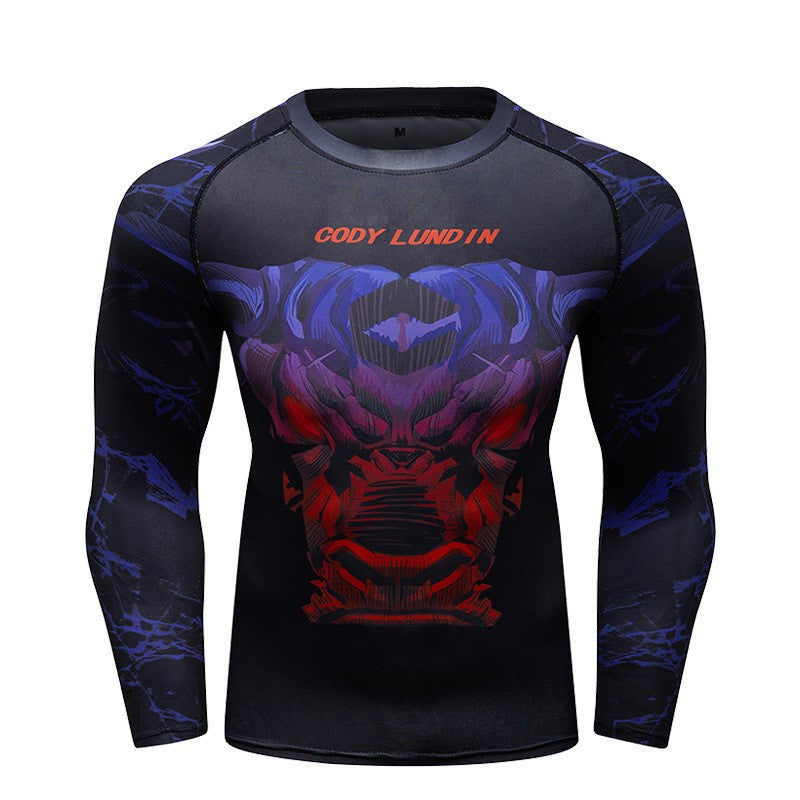 Costume de fitness de course élastique respirant pour hommes