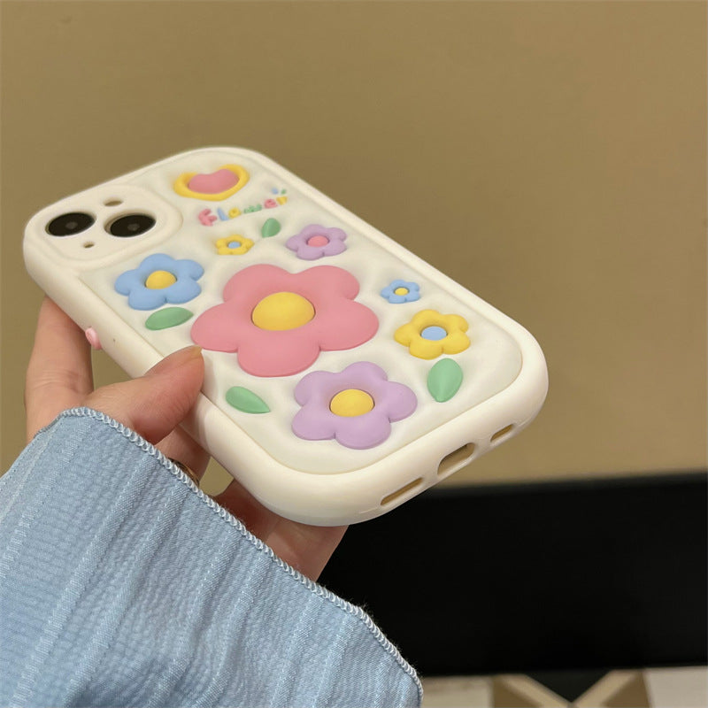 Coffret de téléphone à fleurs en trois dimensions
