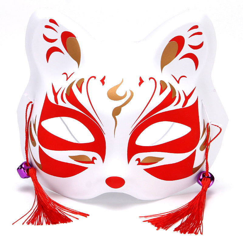 Style japonais populaire demi-chat visage et vent chimes habiller Fox Masque Cosplay enfants