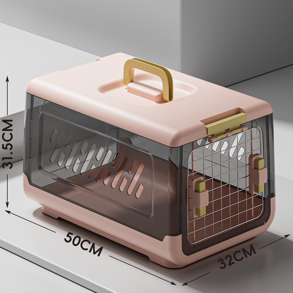 Transporteur pliable pour animaux de compagnie pour chats et chiens adapté pour le voyage en voiture