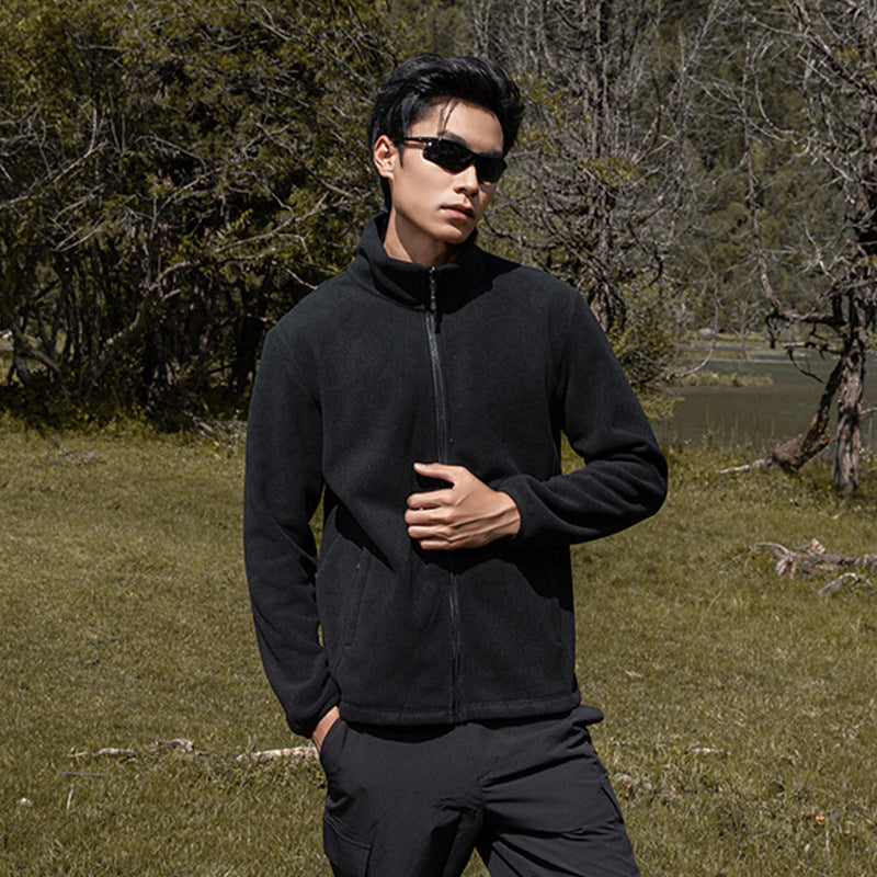 Polar fleece hoodie with removable fleece liner