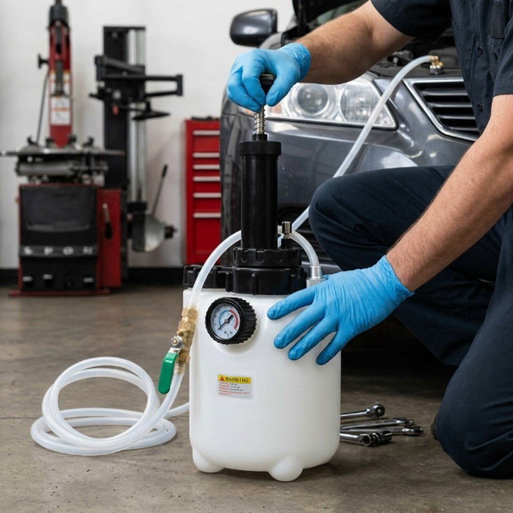 Pompe à fluide de transmission manuelle 3L ATF Système de transfert de remplissage d'huile avec 8 adaptateurs en aluminium