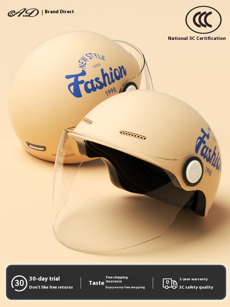 Femmes Quatre Saisons Universal Batterie Voiture Half Casque