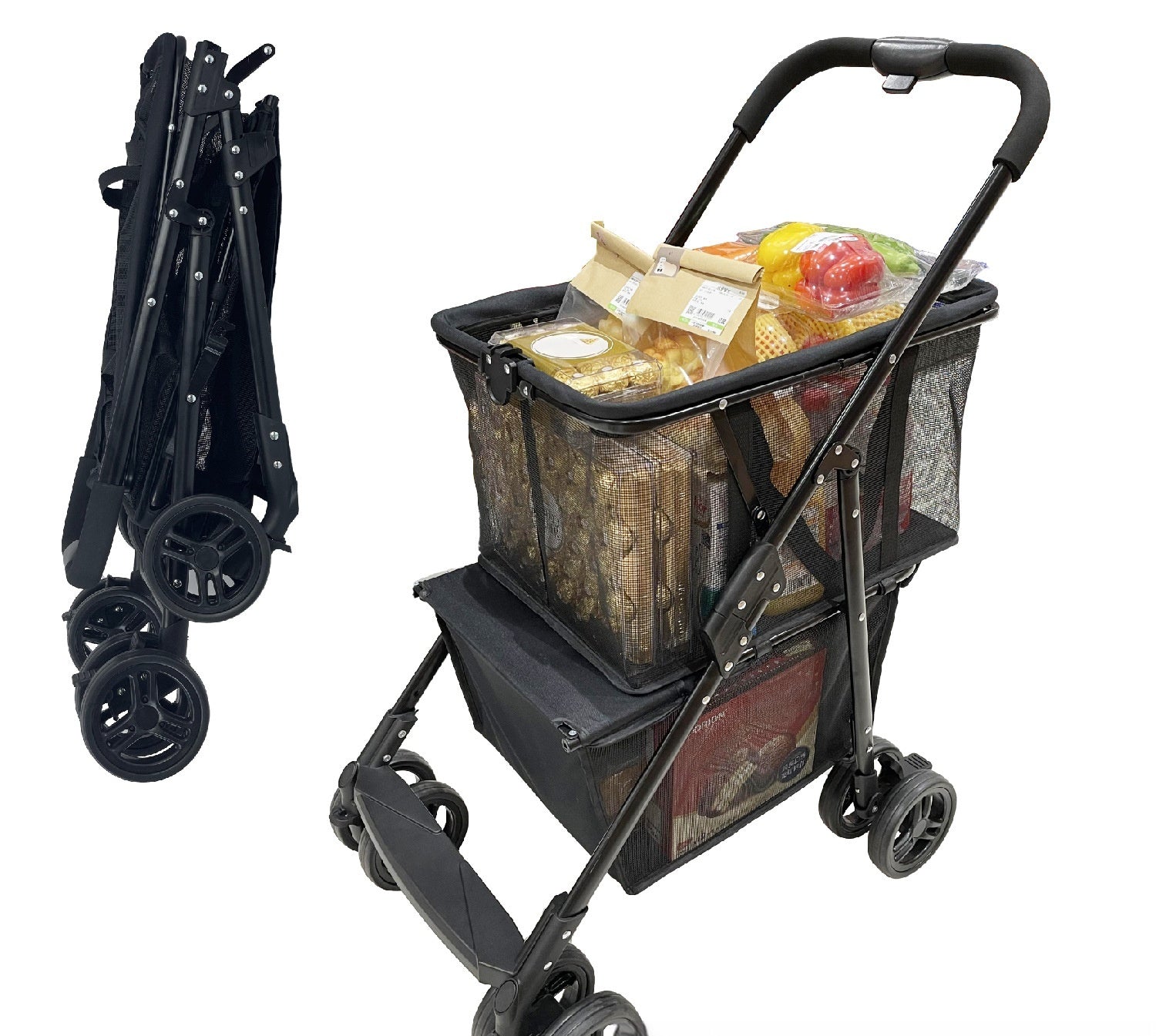 Internet Celebrity Tirer des marchandises de plein air ménage Panier pliable