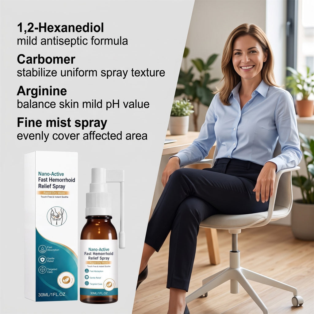 Fast-acting soothing hemorrhoid spray