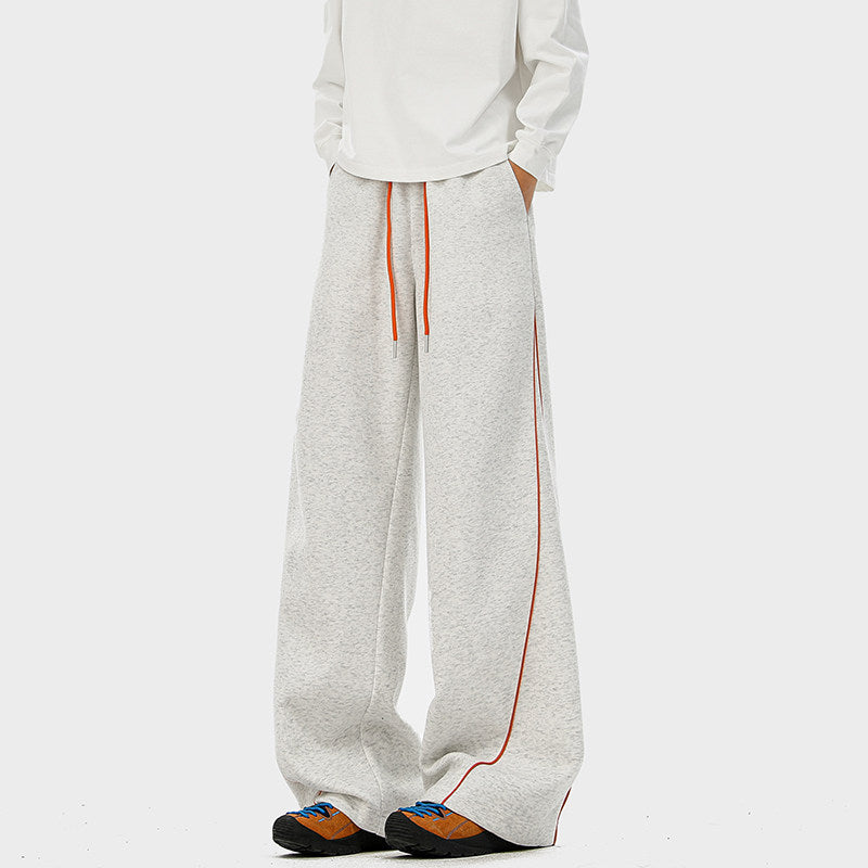 Pantalons de sport rayés noirs pour hommes