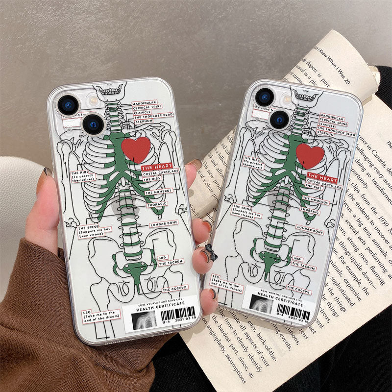 Crâne Transparent Étui de protection pour téléphone tout inclus