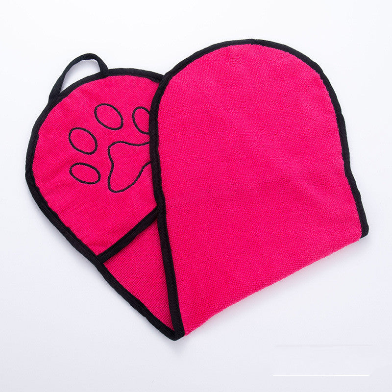 Serviette de bain de chat pour chien en couleur solide