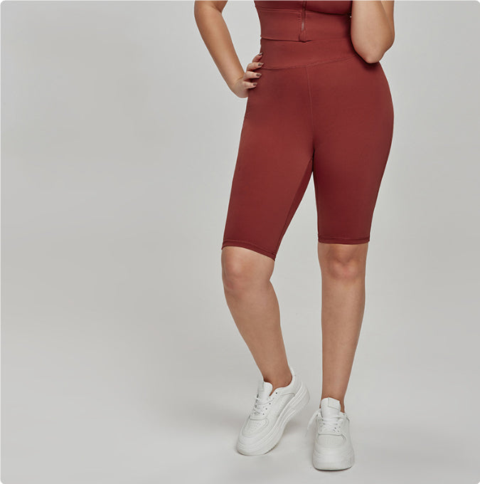 Nylon Plus Taille Short sportif Haute taille