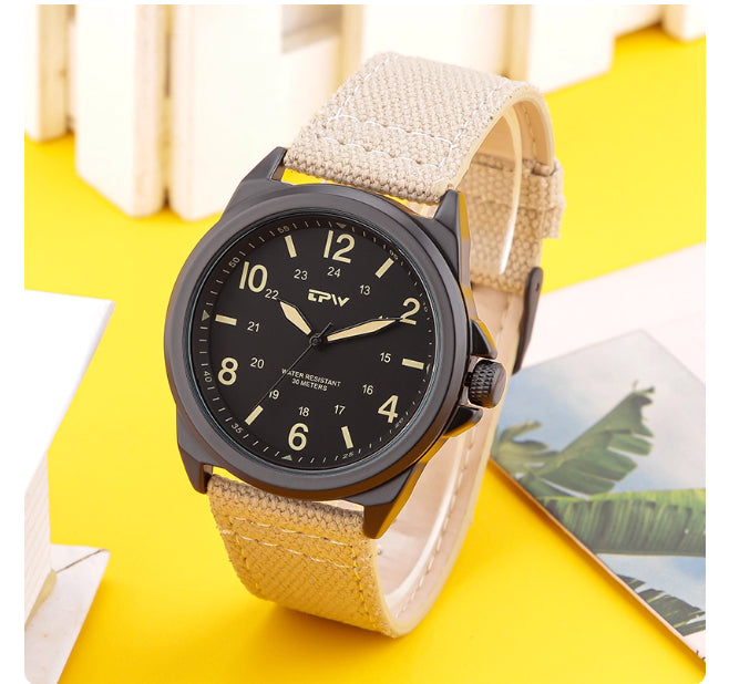 Montre Quartz simple rétro légère et résistante à l'usure