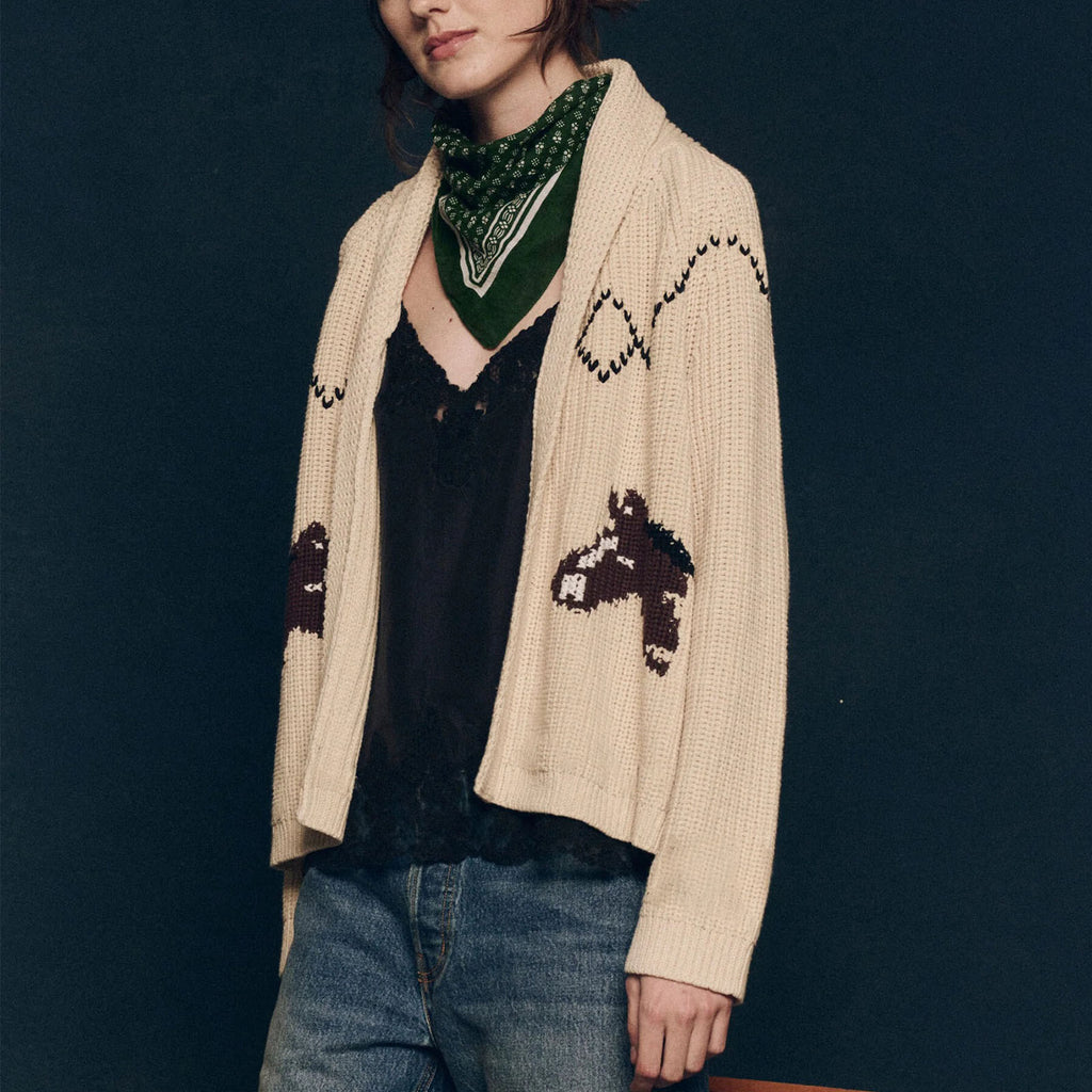 European And American Autumn And Winter Fashion Retro Art Lapel Loose Casual Knitted Cardi