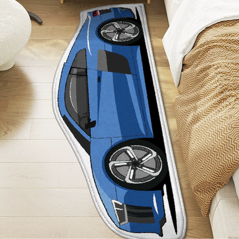 Rug côté lit de style Racing durable résistant aux taches antidérapant pour usage domestique