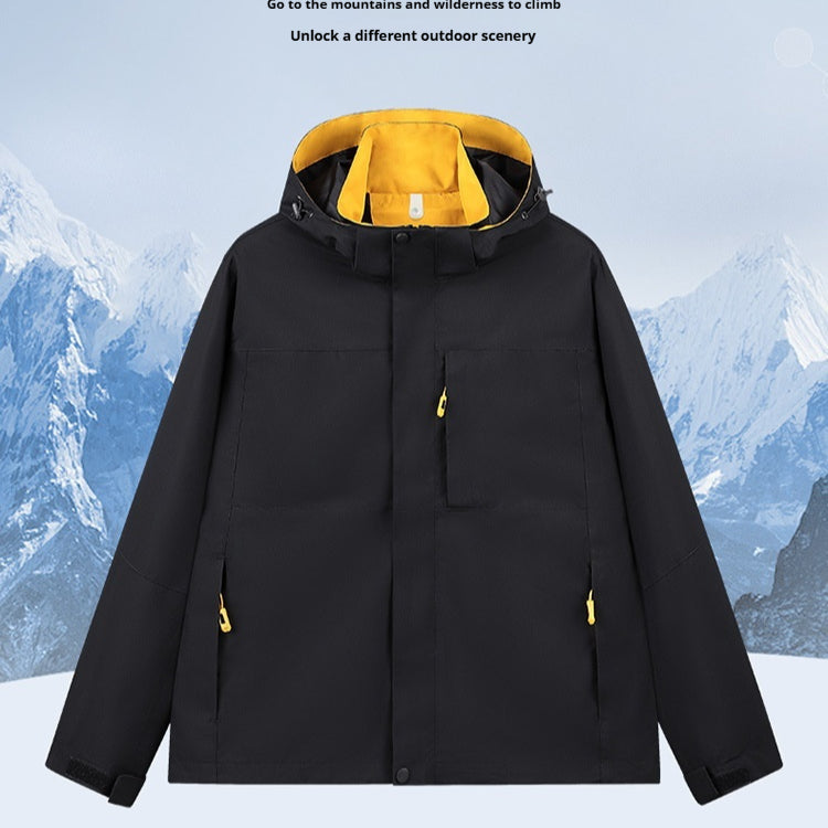 Chèvre à capuche doublée en plein air Trois Veste Proof Streetwear Marque Outerwear