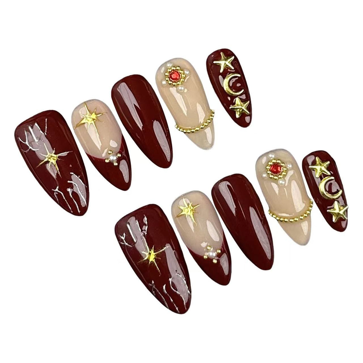 Conseils de ongles faits à la main pour l'utilisation de salon style outre-mer Sweet Cool haut de gamme et séduisante Alluri