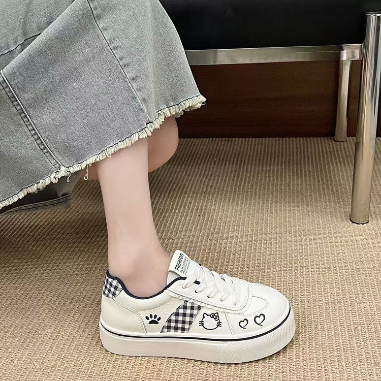 Round Toe Casual and Fashionable Versatile Korean Student Board Shoes