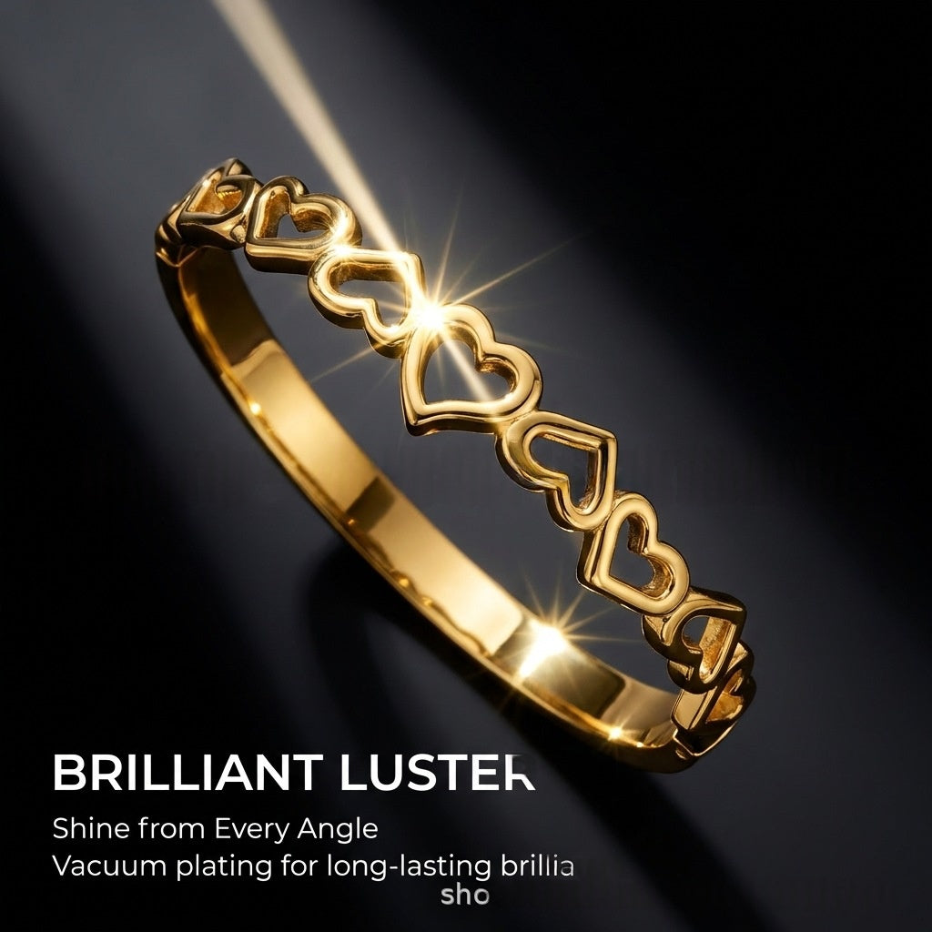 Bracelet européen et américain en forme de coeur avec une sensation luxueuse