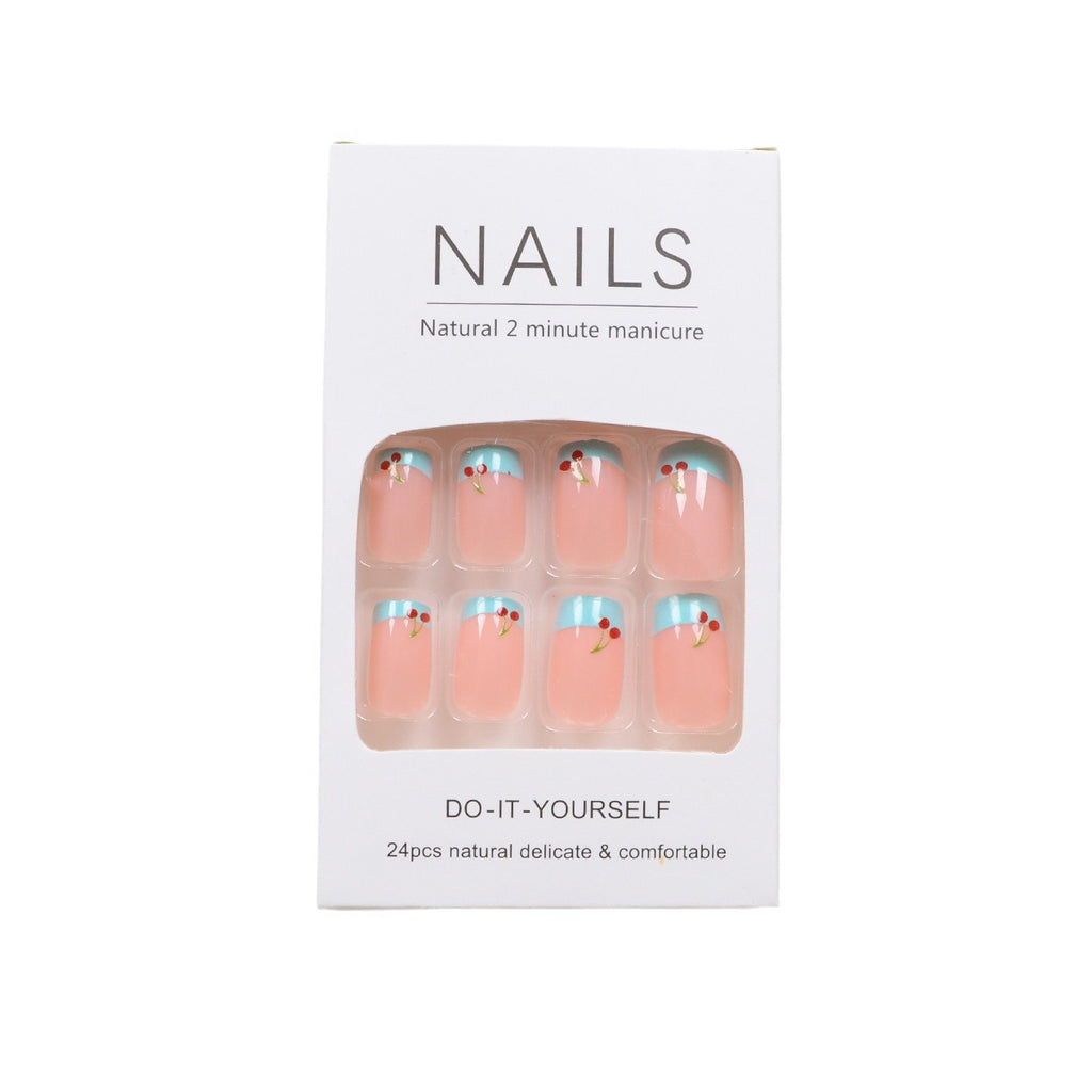 European And American Wear Armor Bleu clair Nail Patch Français