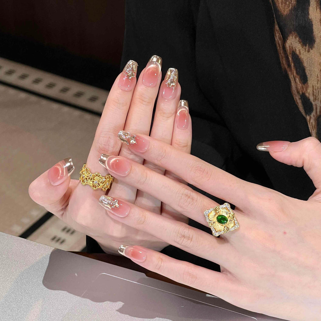 Blanc Pure Français Patch à ongles doux fait main