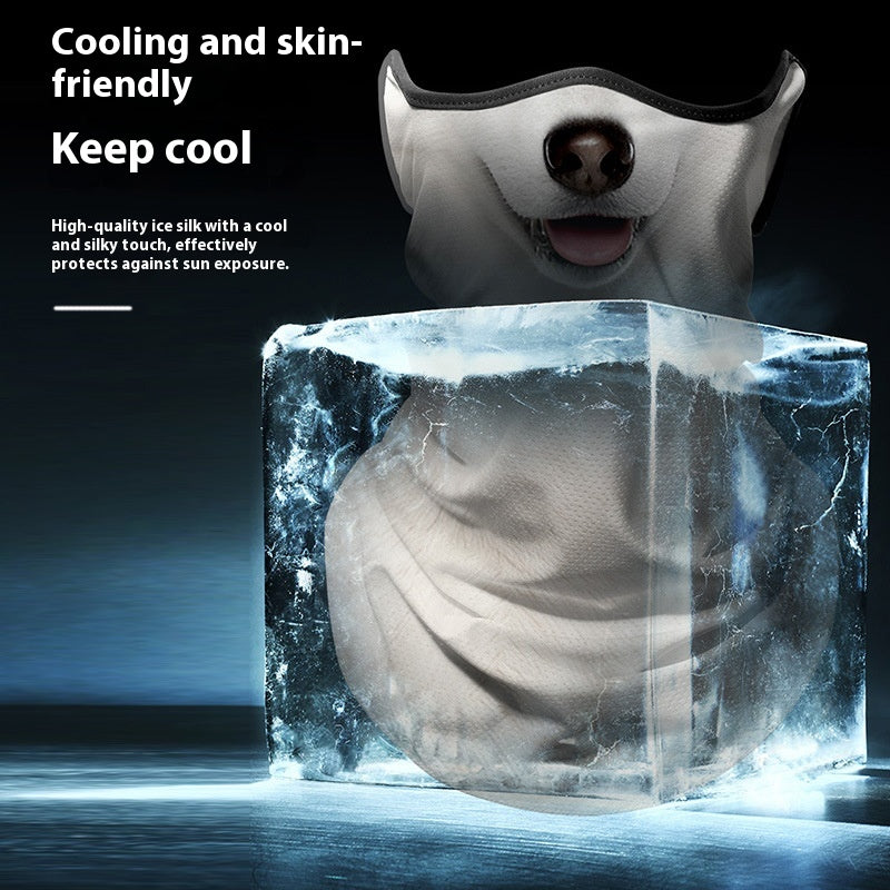 Pare-soleil Suspension Ear Ice Silk Breathable Outdoor Sports Motorcycle Mask