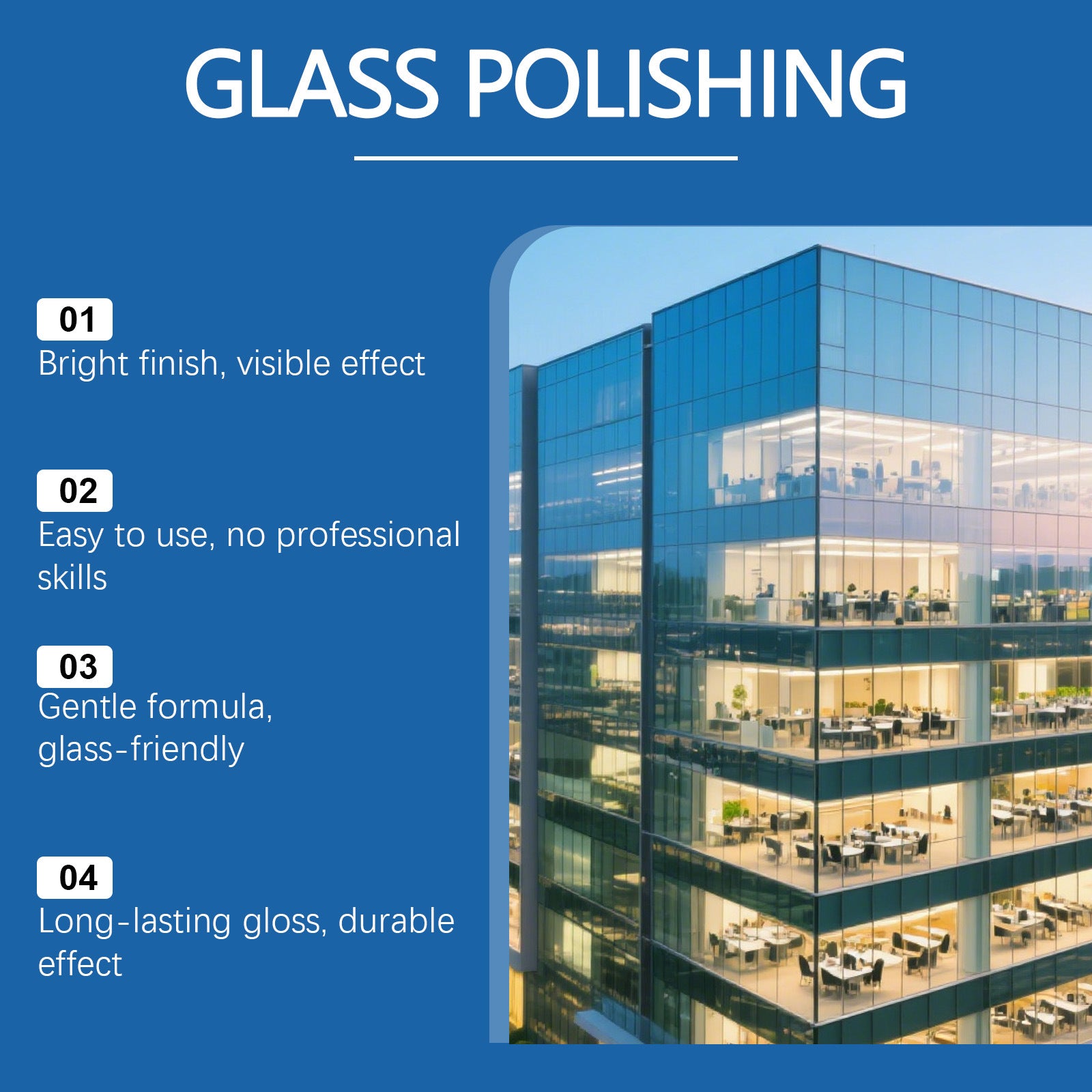 Jue Fish Glass Polisher Daily Shine et transparence pour Windows Multi-Purpose Home And Co