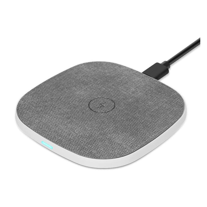 Chargeur sans fil en cuir d'enveloppe métallique