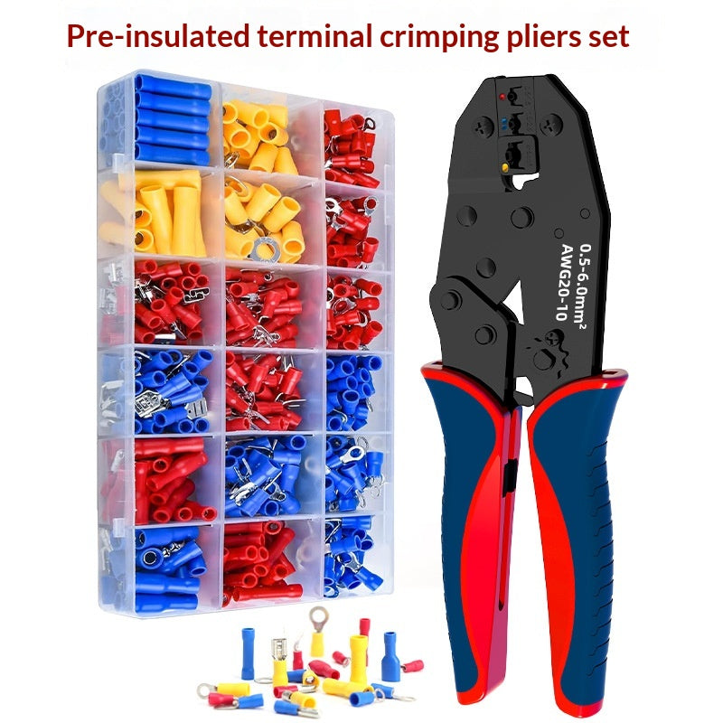 Pinces à sertissage en acier à haute teneur en carbone de 9 pouces 30J 370 pièces Terminal pré-isolé S