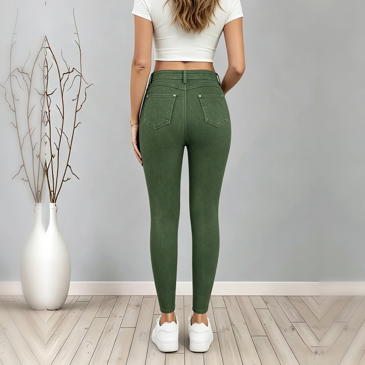 Jeans de haute taille de l'Armée de terre des femmes