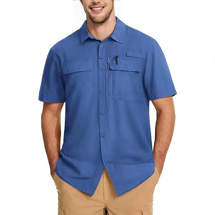 Solid-color Outdoor Quick-sèchement Respirant Chemise légère