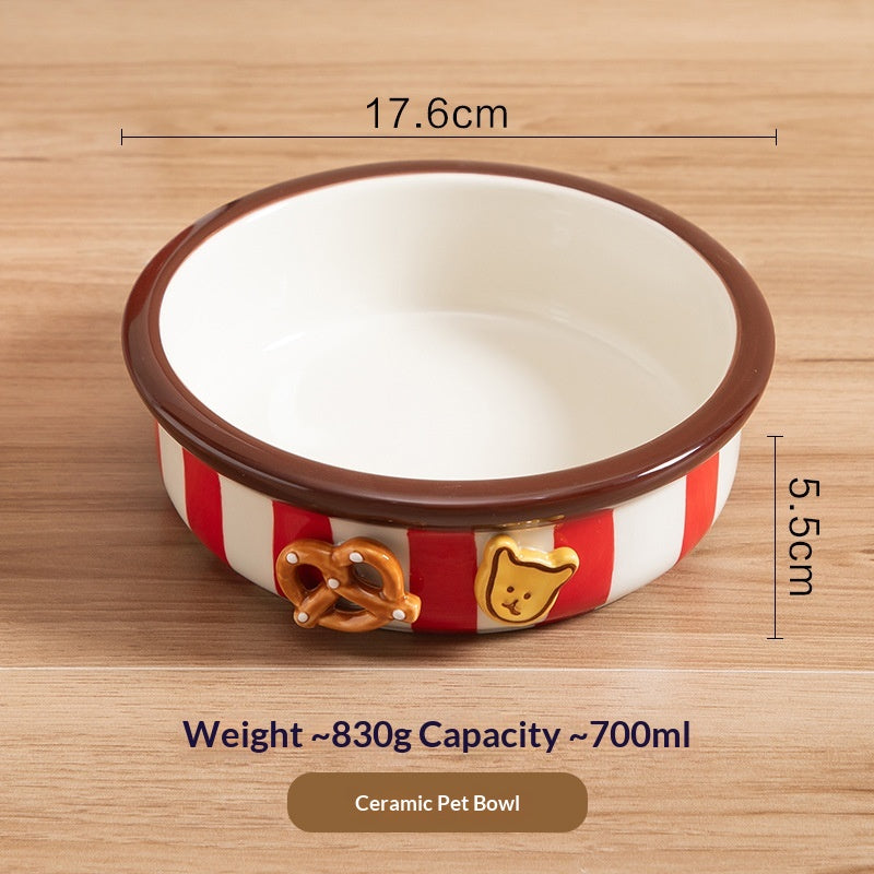 Peint à la main Underglaze Pet Bowl