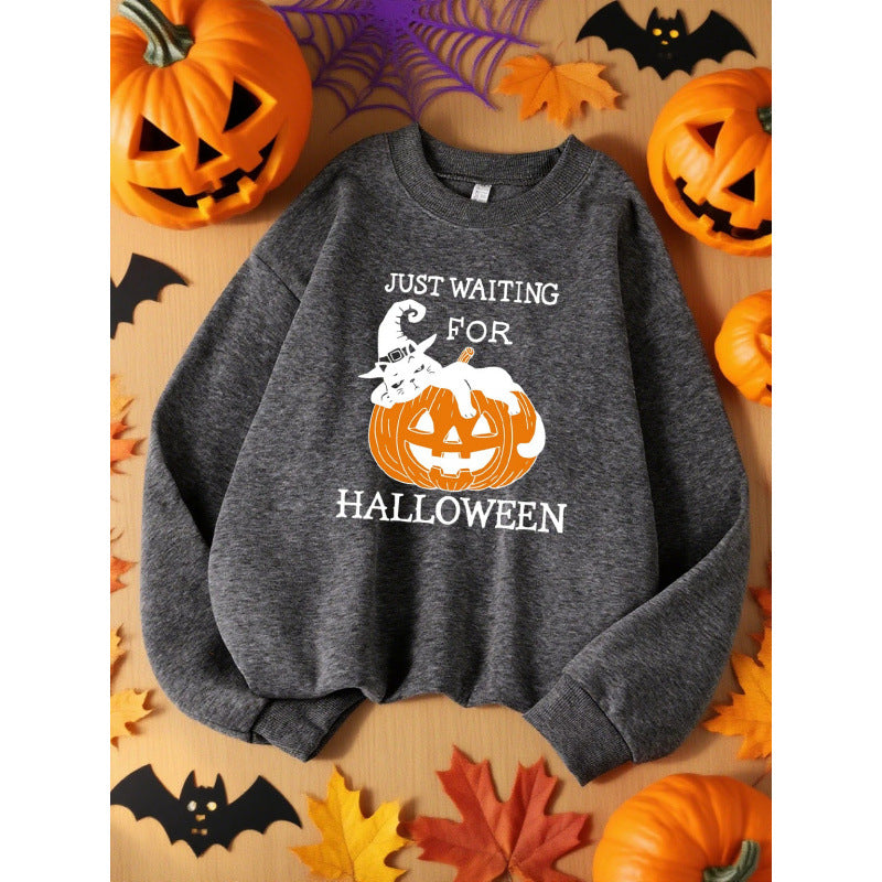 Juste attendre pour Halloween Pumpkin Design Sweats